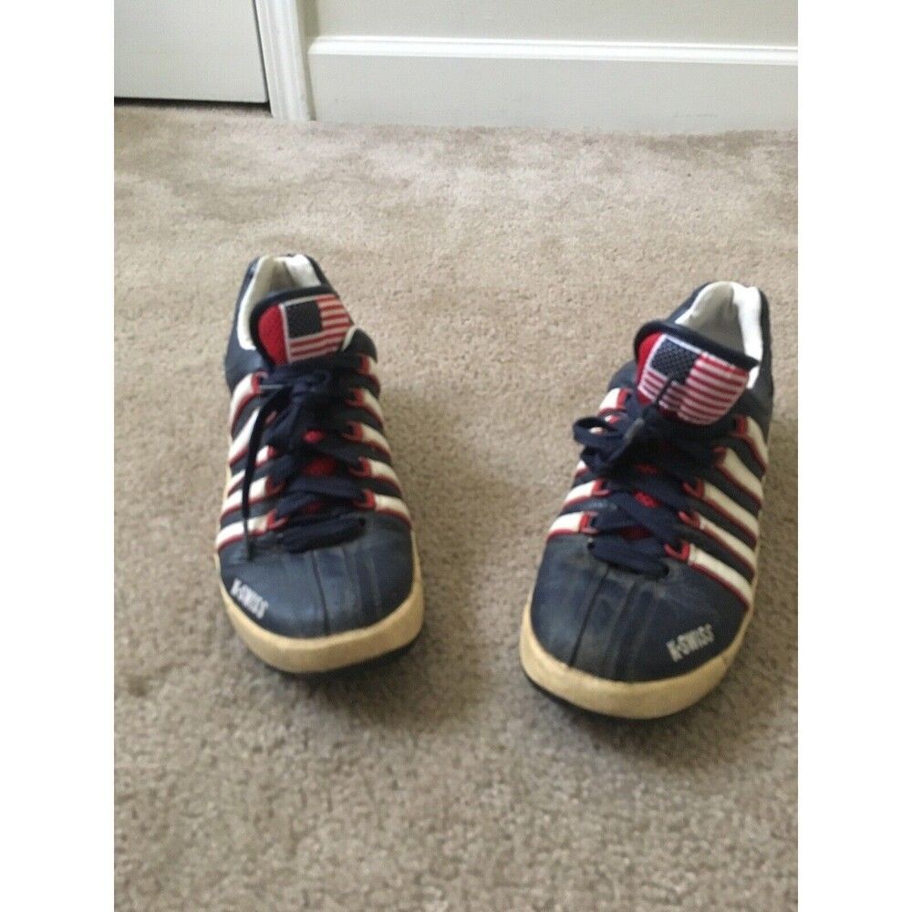 K-Swiss Tongue Twister Shoes Men's Size 9.5 with Reversible Multicolor Tongue